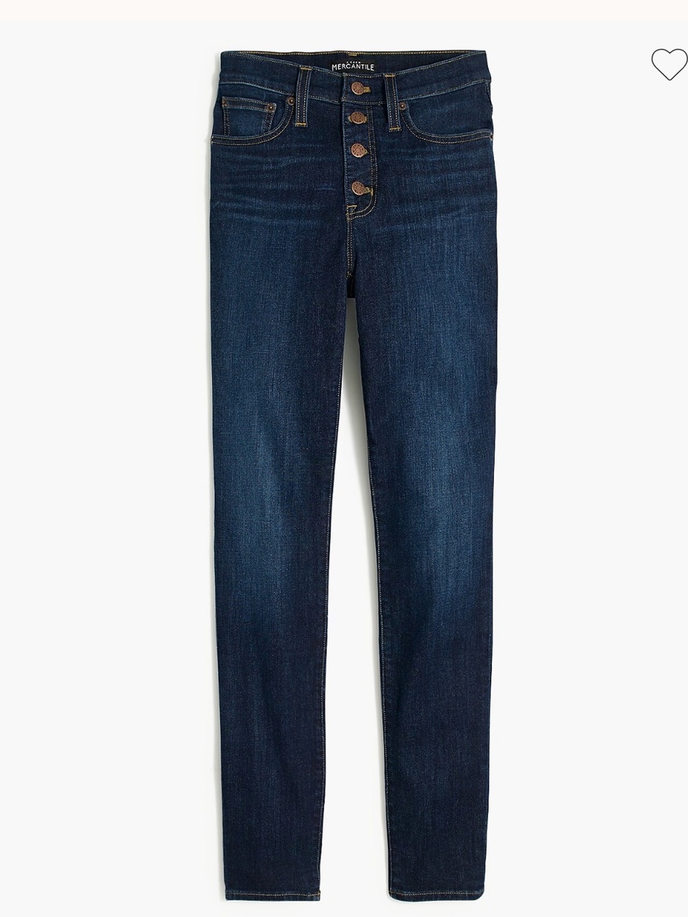NWT J. Crew Women’s 9" high-rise skinny jean with button fly in dark wash